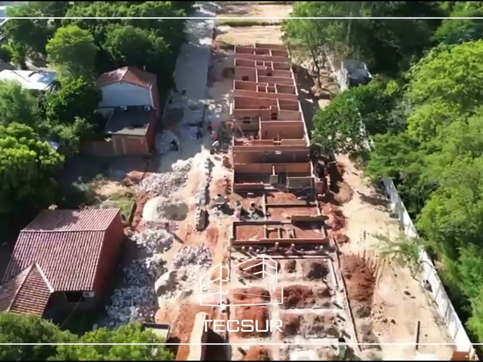 Vista aérea del condominio Brisas de Limpio en construcción